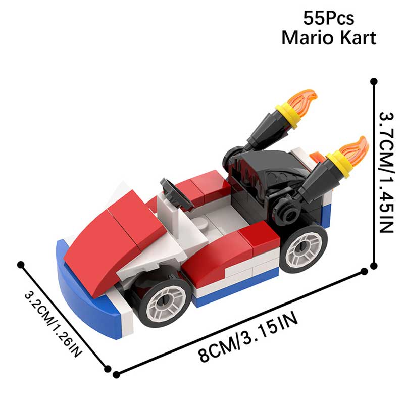 Mario Kart Red Super Mario Brothers Lego Compatible Minifigure Toys