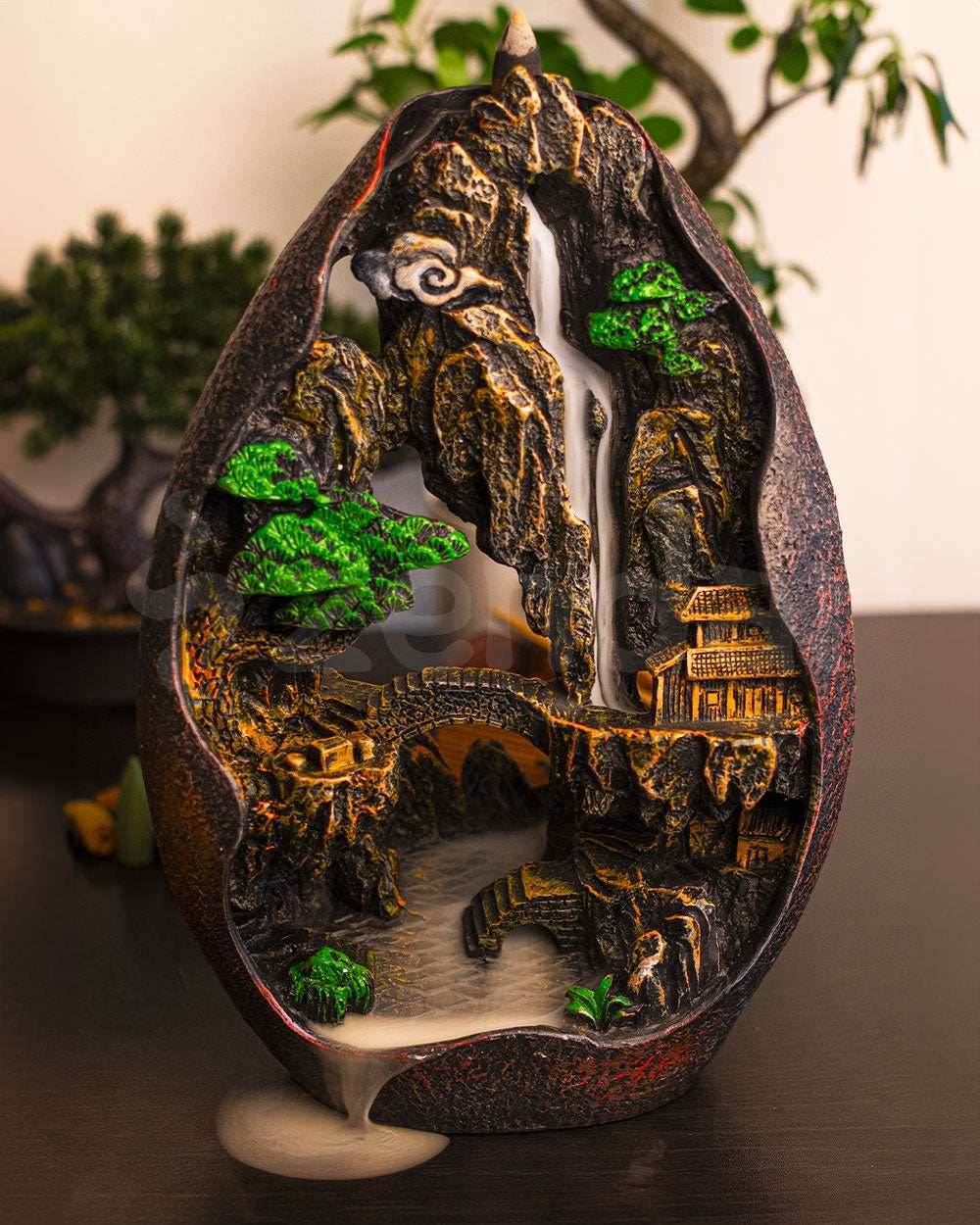Mountain Temple - Backflow Incense Burner - 