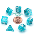 12mm Mighty Tiny Dice Set (7 Dice) - Caribbean Tide