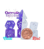 12mm Mighty Tiny Dice Set (7 Dice) - Chromatic Lightning