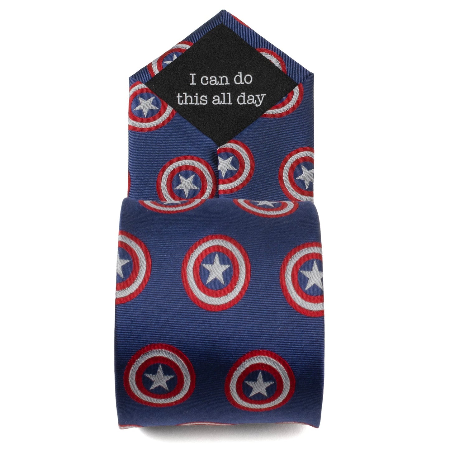 Marvel Captain America Hidden Message Blue Men's Tie