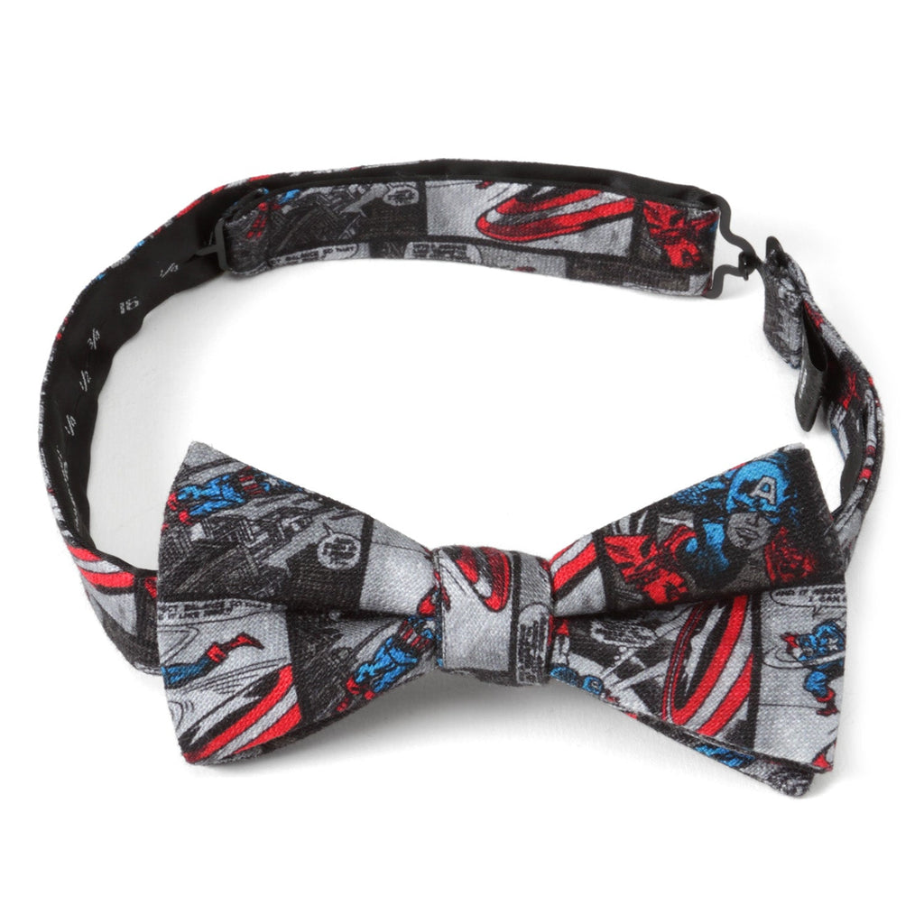 Marvel Captain America Comic Gray Men's Bow Tie