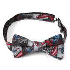 Marvel Captain America Comic Gray Men's Bow Tie