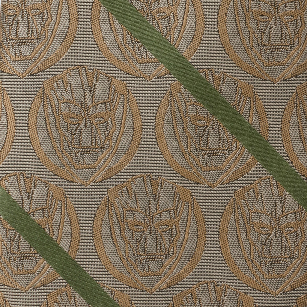 Marvel Guardians of the Galaxy Groot Tan Striped Men's Tie