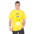 M&M's Candy Silly Character Face Adult T-Shirt - XS / Yellow
