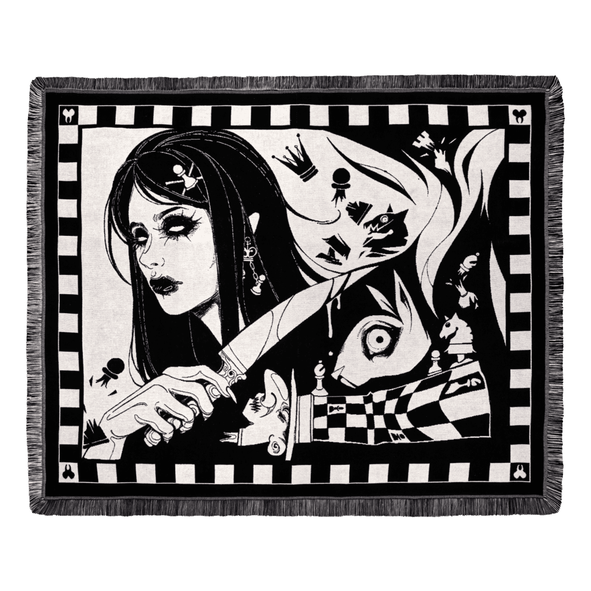 Madness Reigns Woven Blanket - 