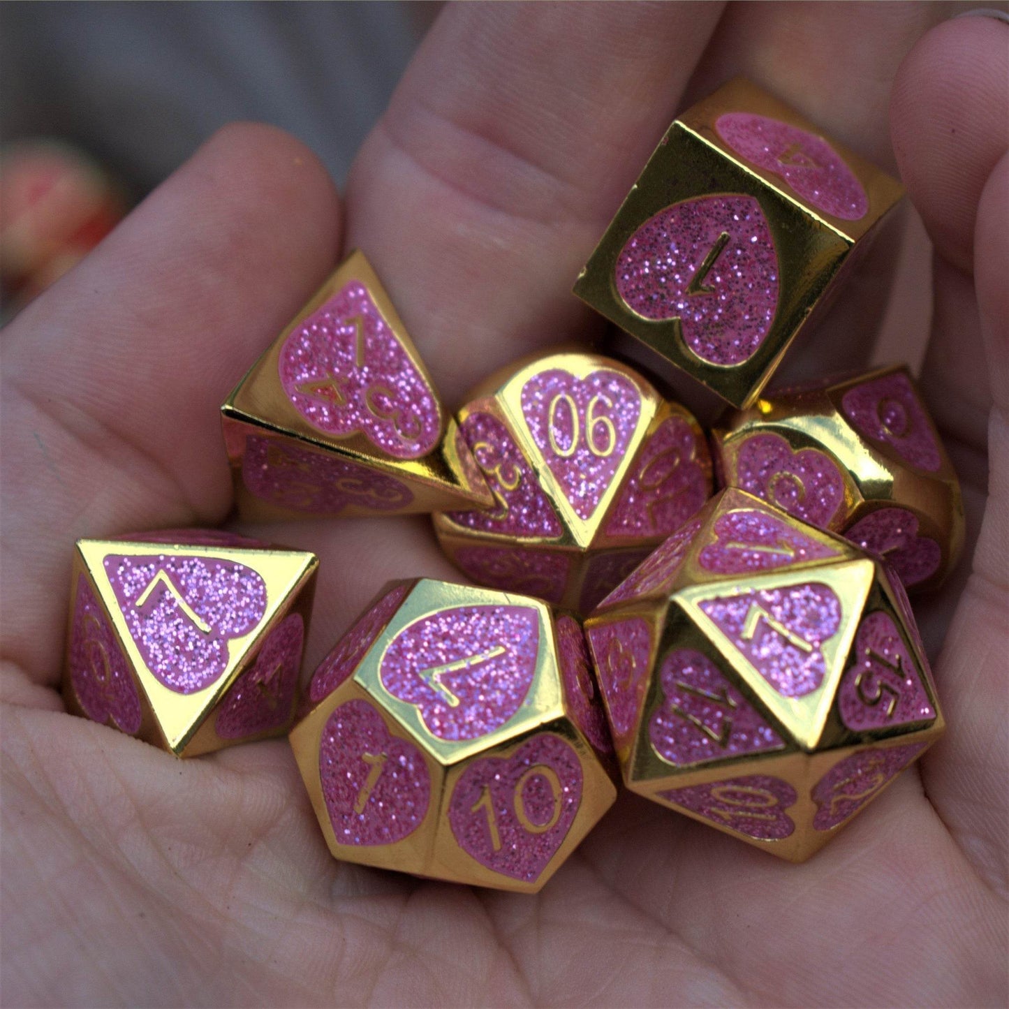 Maiden Lillian's Heart Metal Dice Set - 