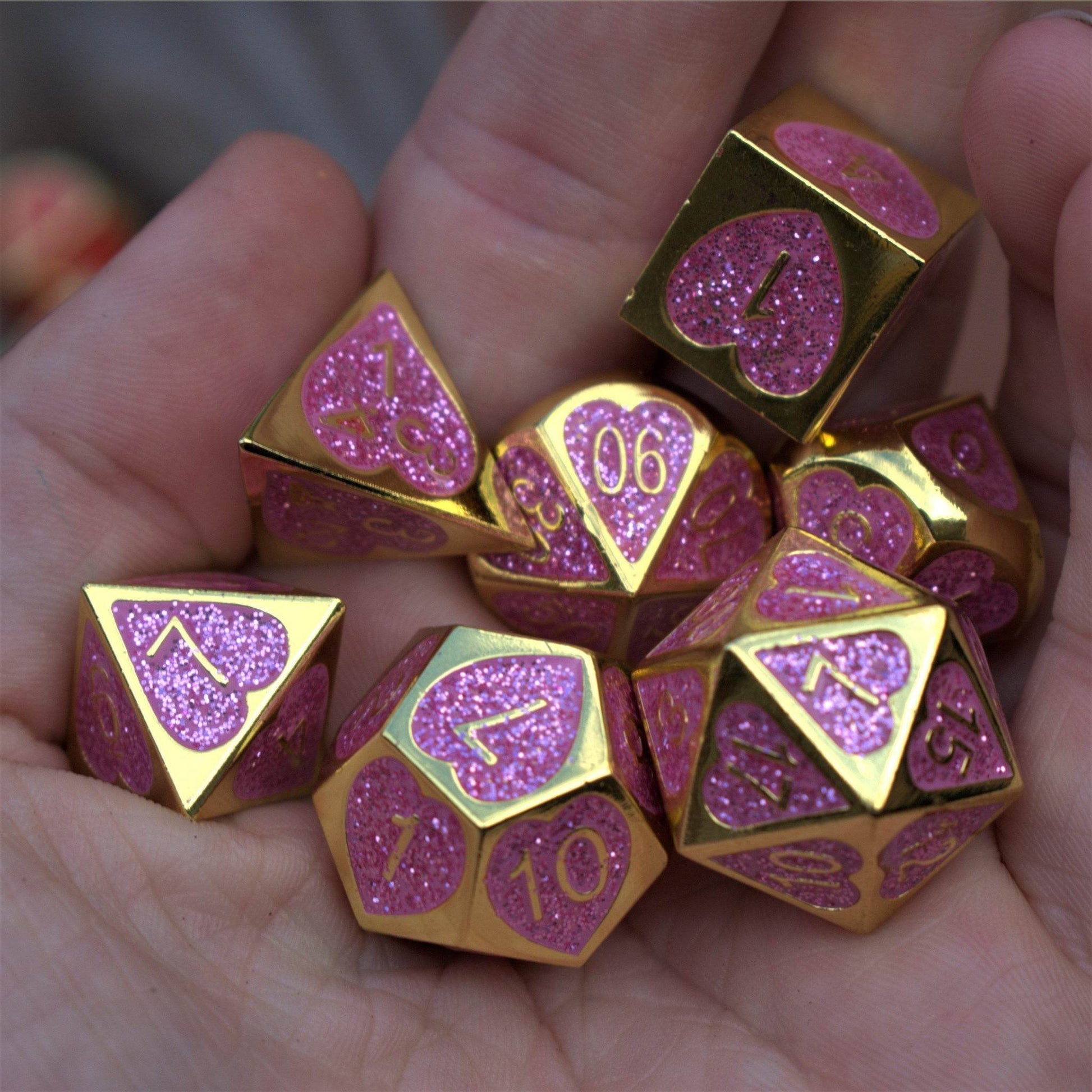 Maiden Lillian's Heart Metal Dice Set - 