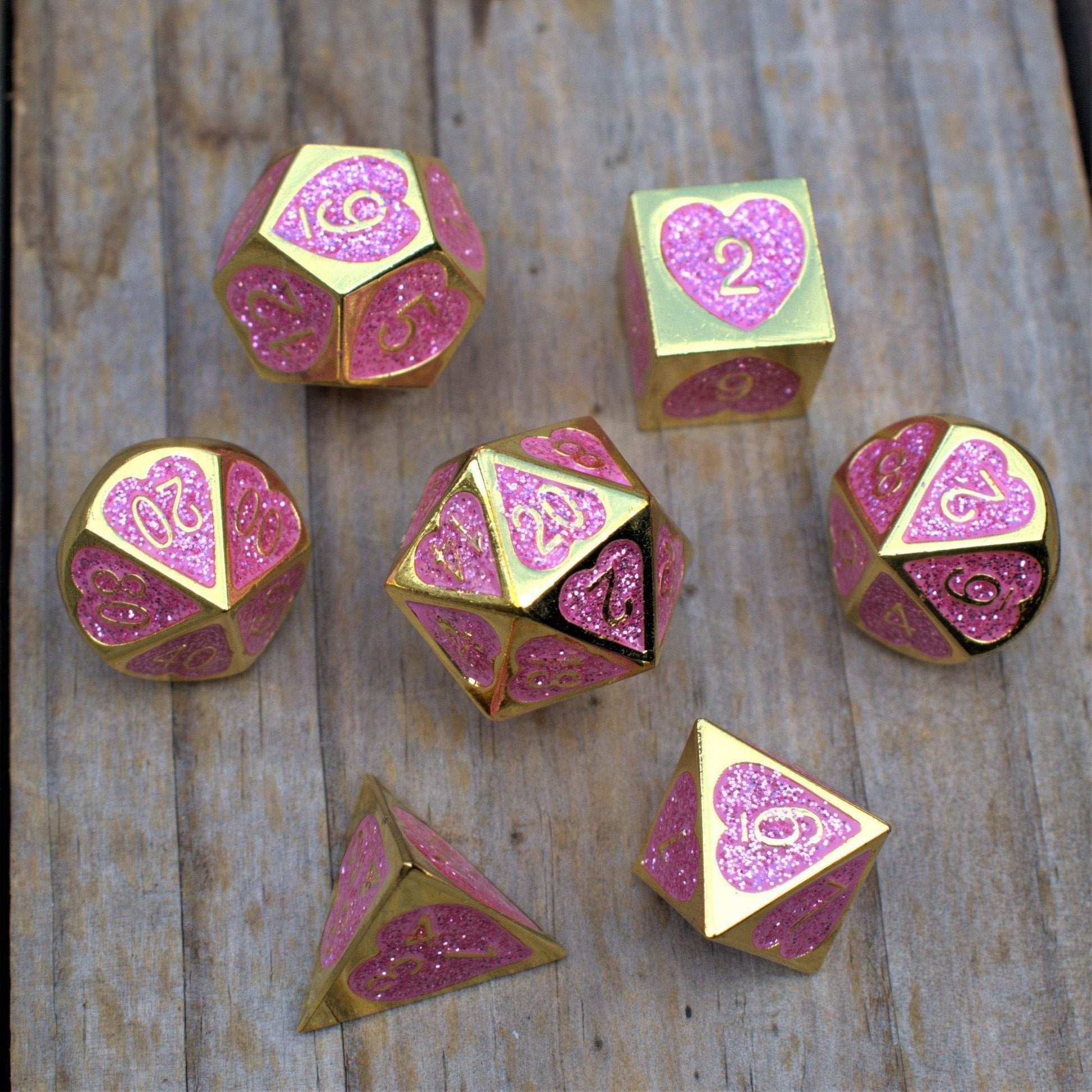 Maiden Lillian's Heart Metal Dice Set - 