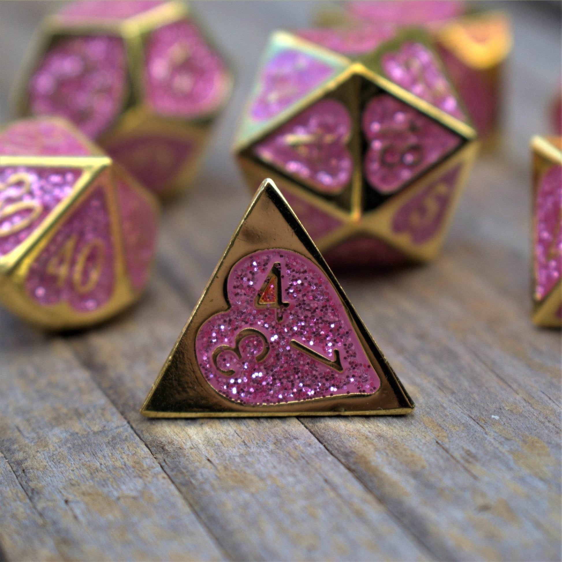 Maiden Lillian's Heart Metal Dice Set - 