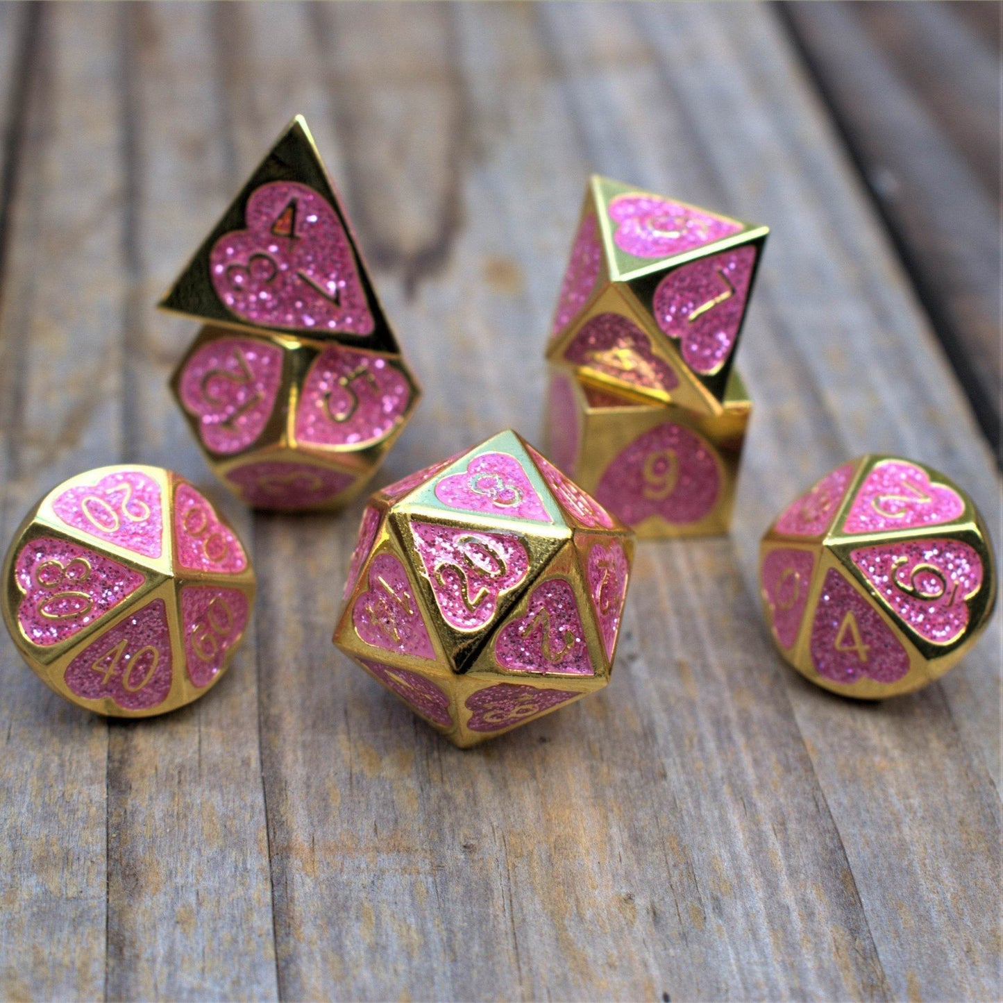 Maiden Lillian's Heart Metal Dice Set - 