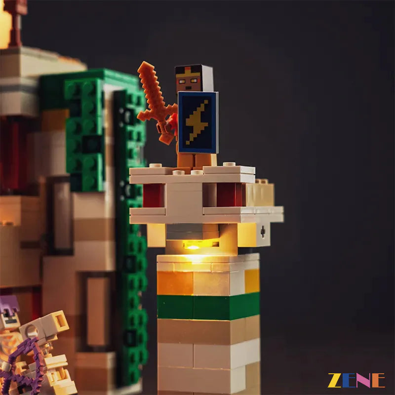 The LEGO Iron Golem Fortress #21250 Light Kit