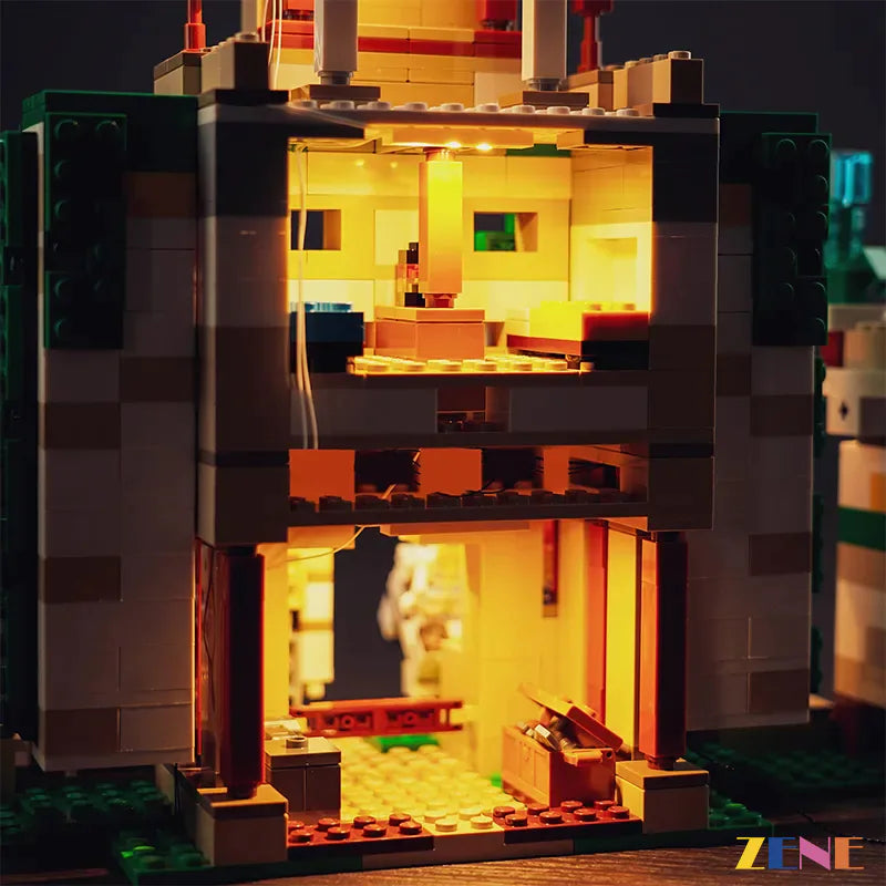 The LEGO Iron Golem Fortress #21250 Light Kit