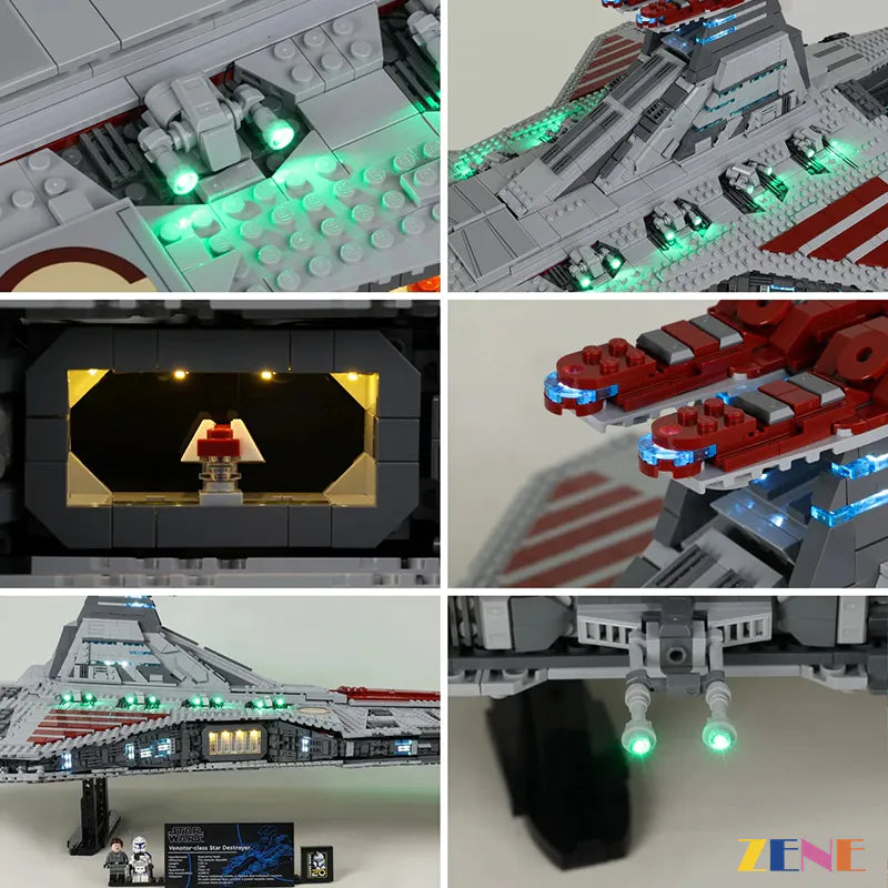 Light Kit for Venator Class Republic Attack Cruiser LEGO #75367 (Ver.2)