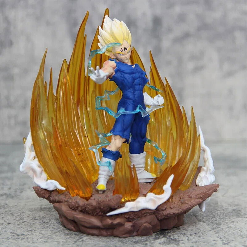 Majin Vegeta LED Figure, Dragon Ball Z Super Saiyan Figurine, Anime Gifts 6 in