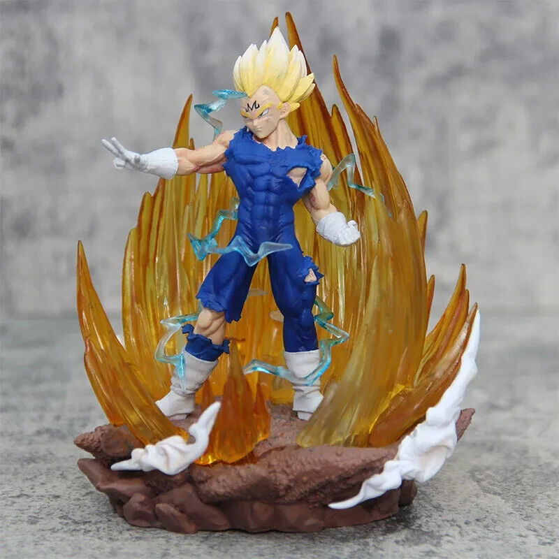 Majin Vegeta LED Figure, Dragon Ball Z Super Saiyan Figurine, Anime Gifts 6 in