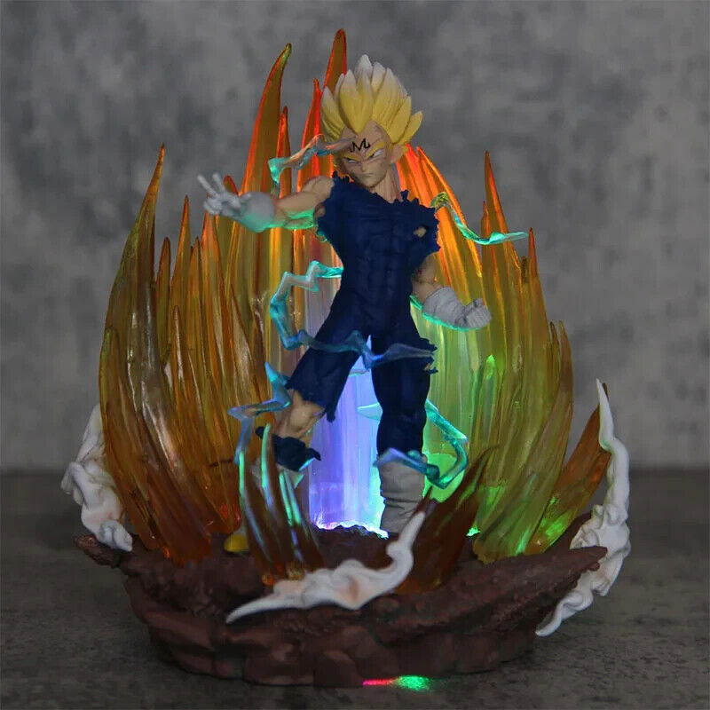 Majin Vegeta LED Figure, Dragon Ball Z Super Saiyan Figurine, Anime Gifts 6 in