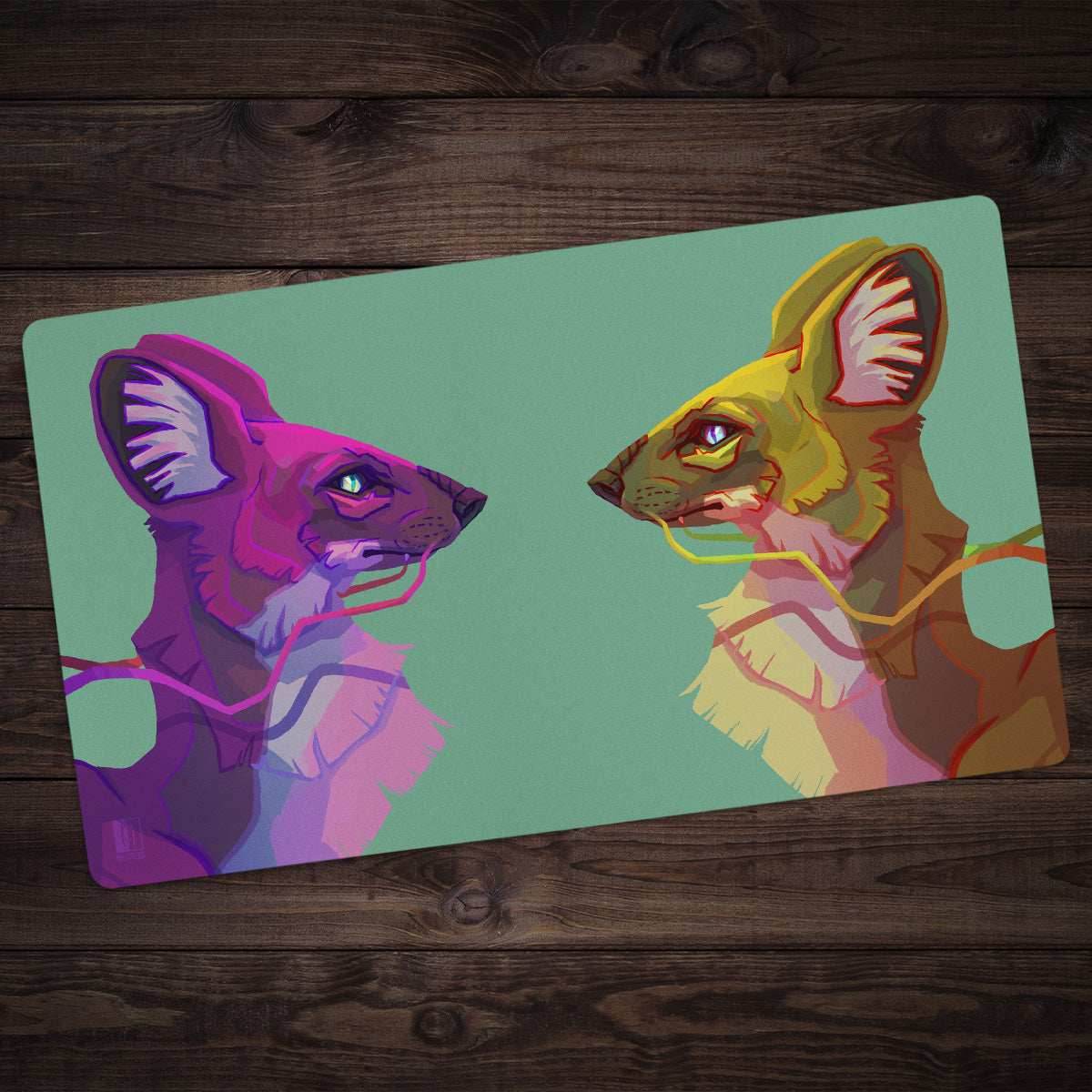 Dhole Dragon Portraits Playmat - Plain