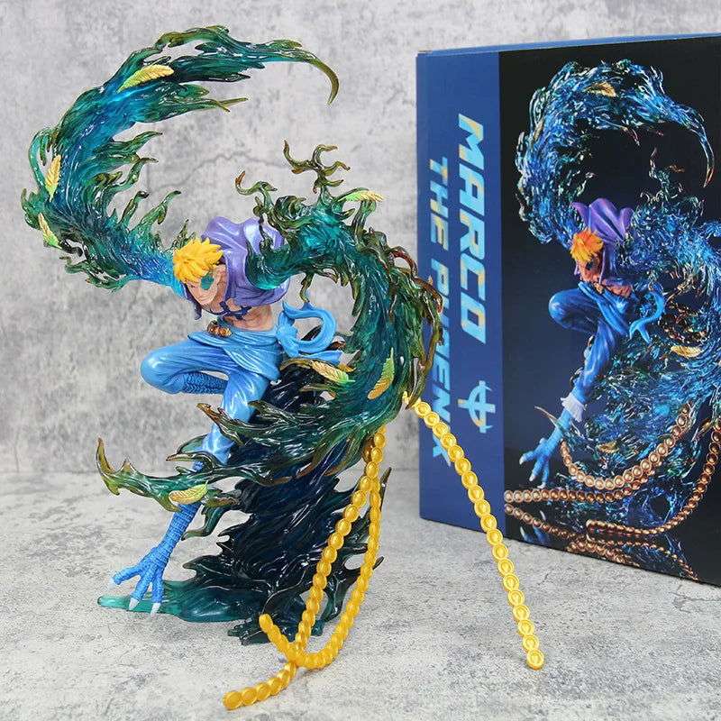 Marco the Phoenix Anime Figurine, One Piece Figures Action Toys Flying Marco PVC 33 cm