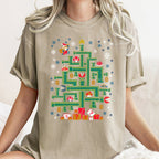 Mario Christmas Retro Classic Video Game Super Pixel Art Nostalgia Edition Comfort Colors Tee