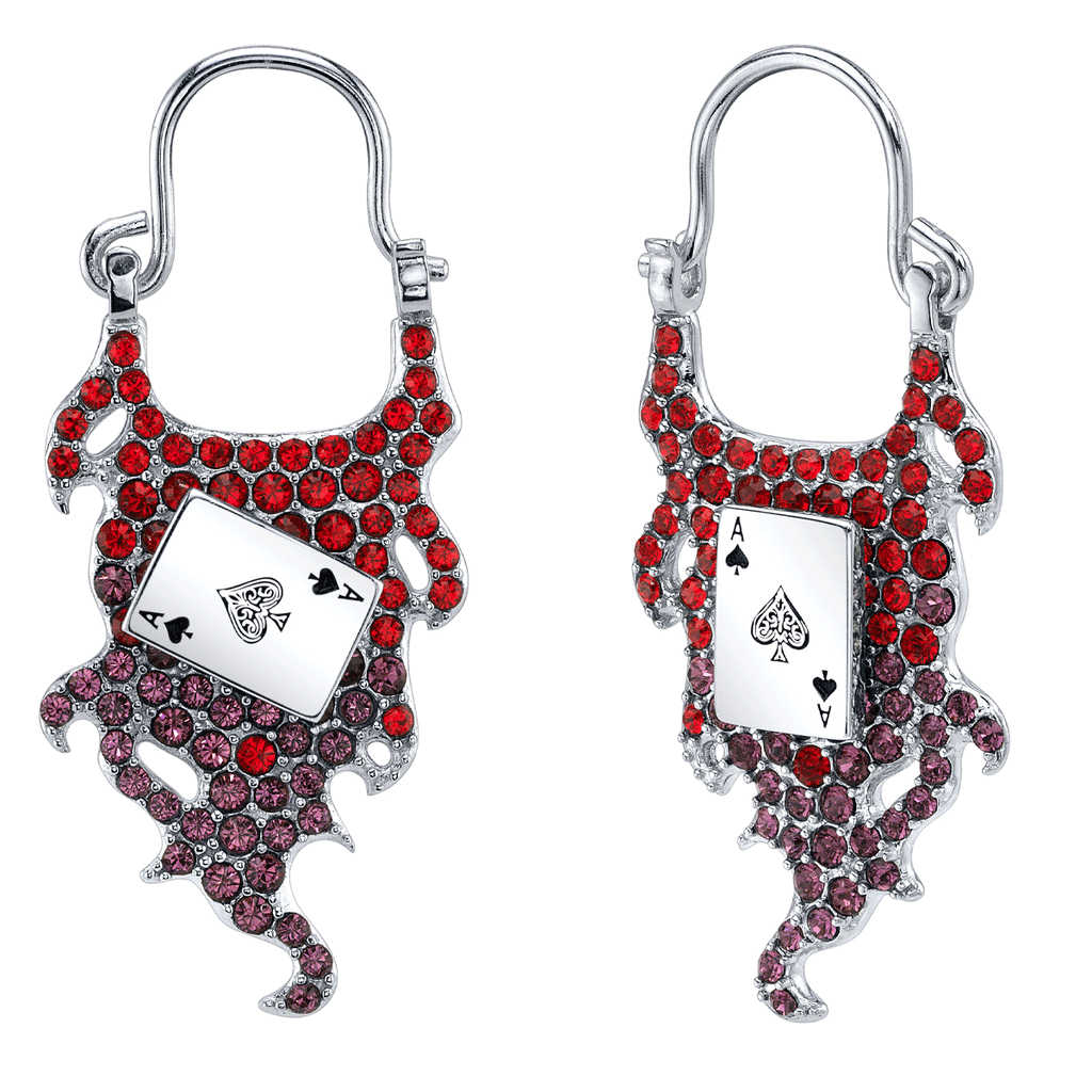 Marvel X RockLove X-MEN Gambit Spinning Card Earrings - 