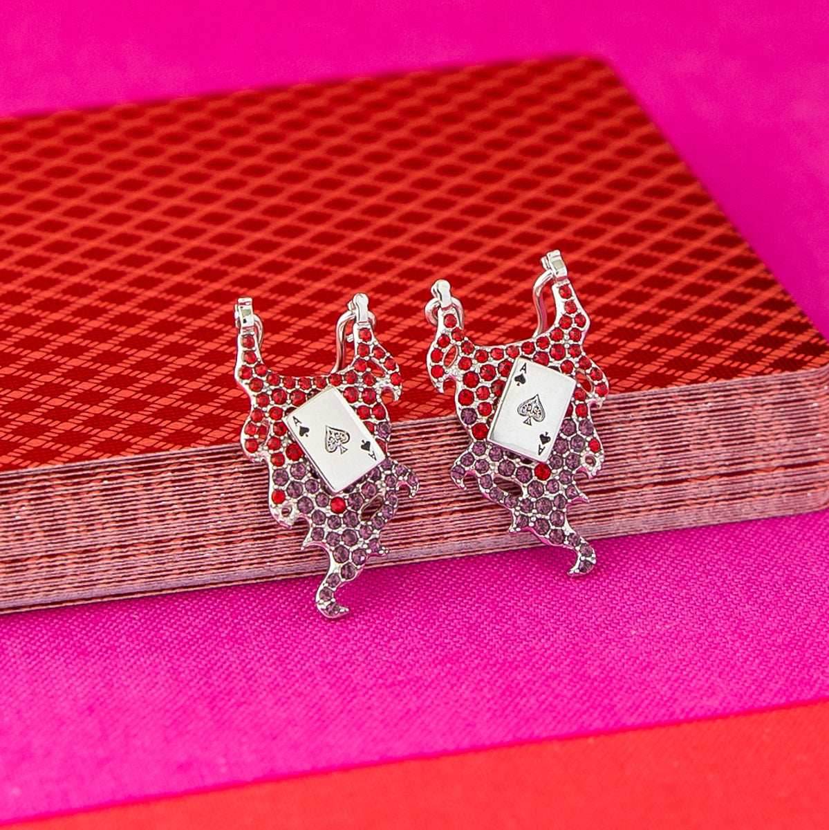 Marvel X RockLove X-MEN Gambit Spinning Card Earrings - 