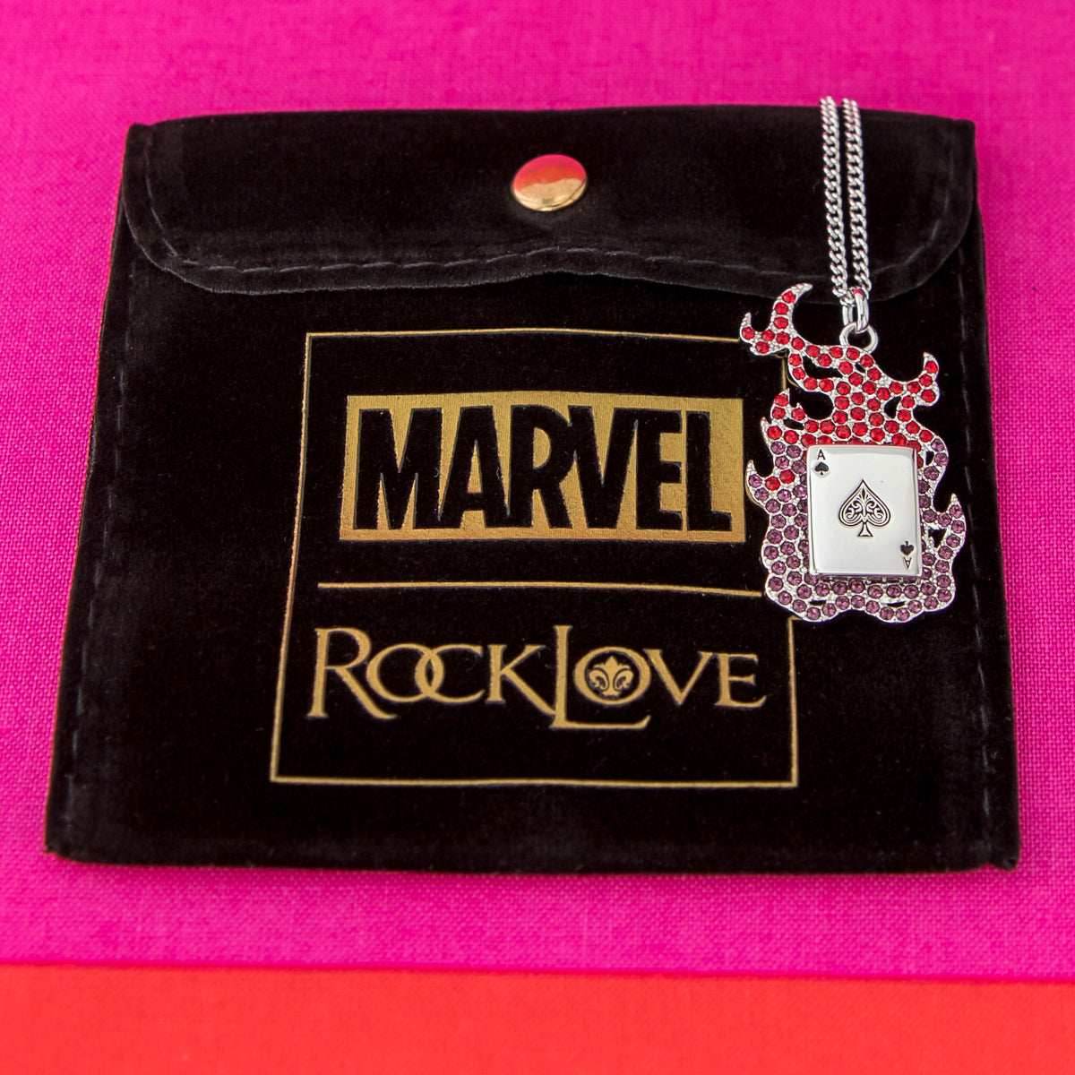 Marvel X RockLove X-MEN Gambit Spinning Card Necklace - 