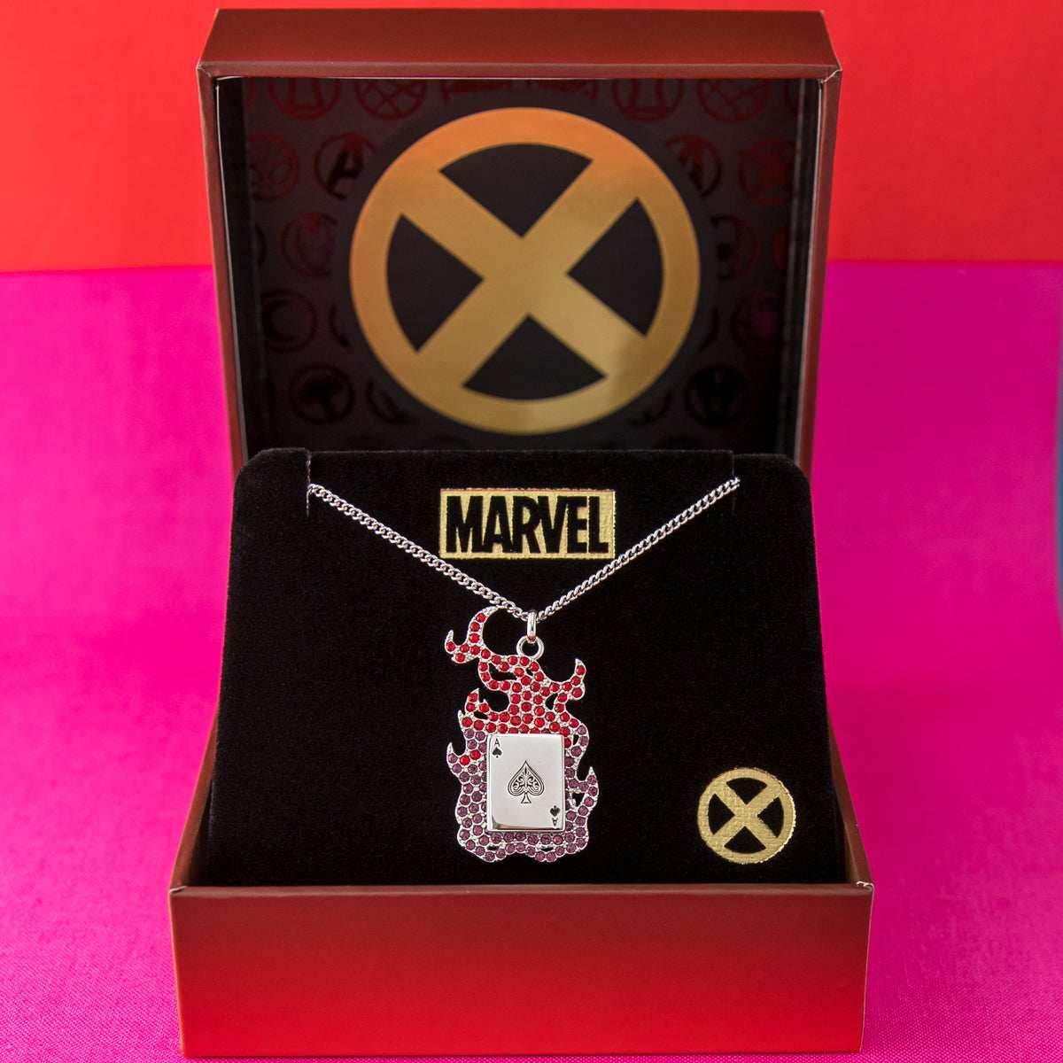 Marvel X RockLove X-MEN Gambit Spinning Card Necklace - 