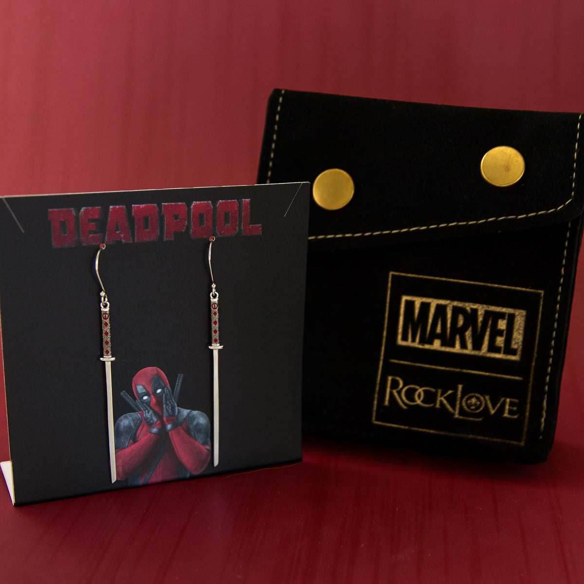 Marvel X RockLove DEADPOOL Katana Earrings - 