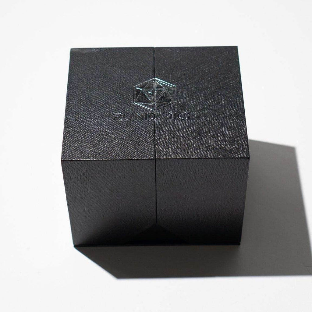 Massive Dark Black And Foil Liquid Core 95MM Chonk Handmade Resin Dice And Box - Only 1 D20