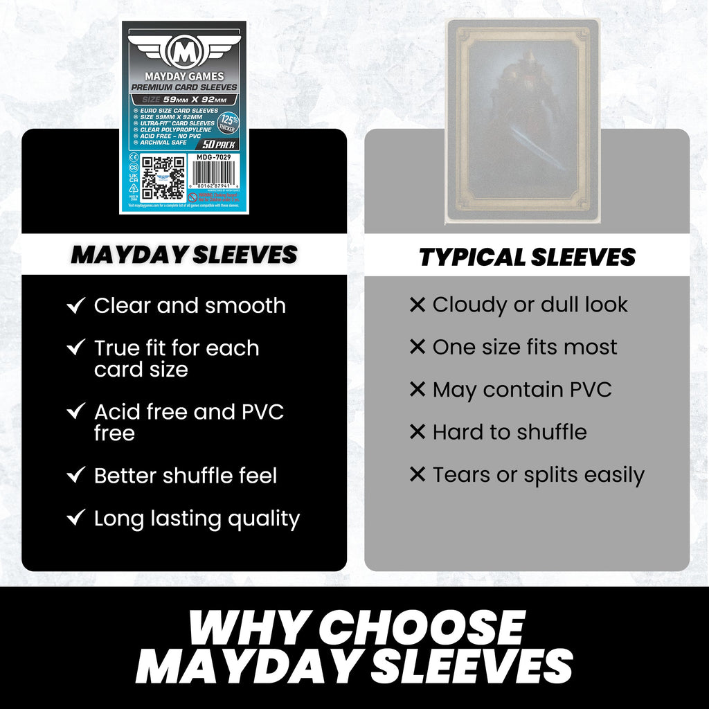 Euro Game Card Sleeves (59x92mm) Standard 7028 or Premium 7029