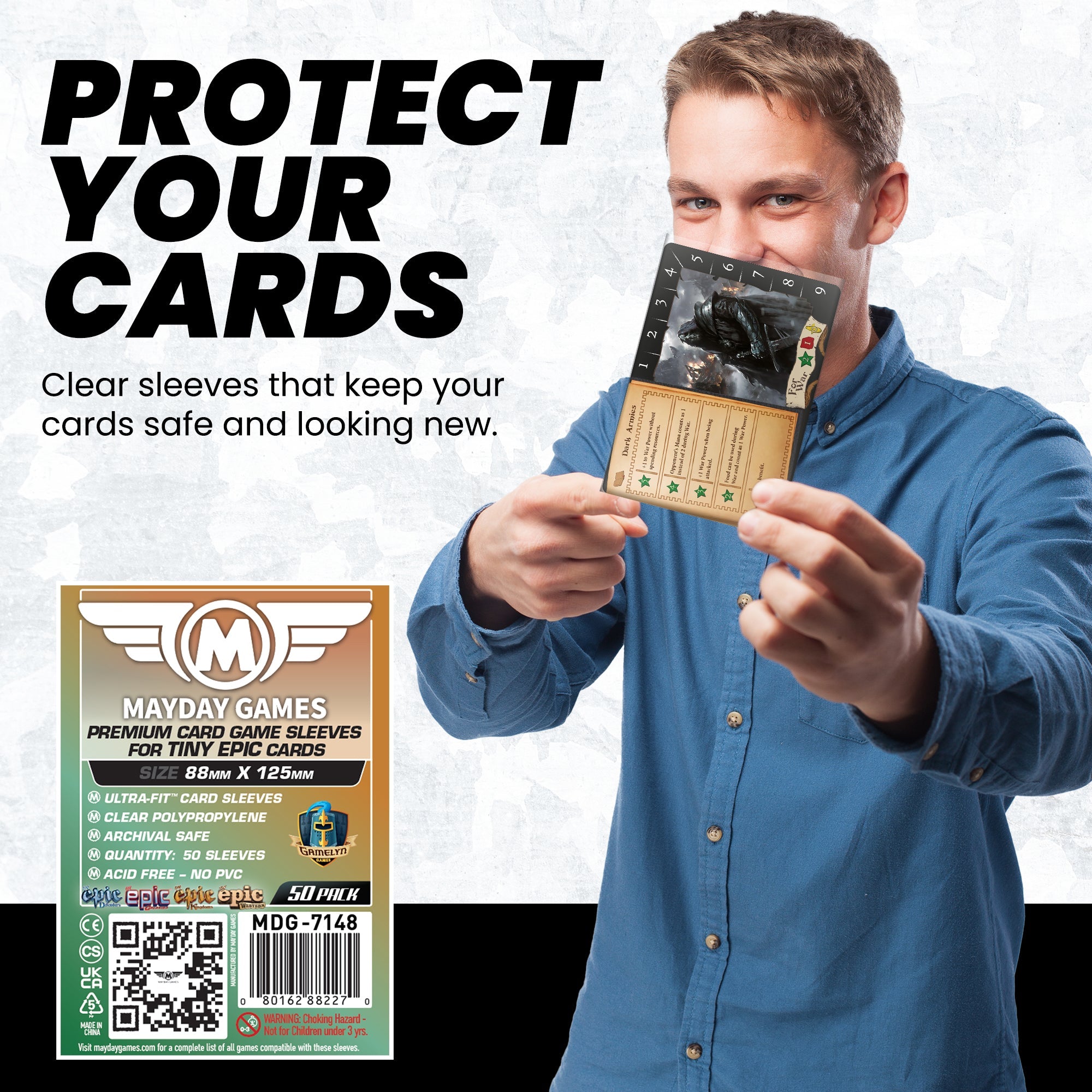 "Tiny Epic Kingdoms" Compatible Card Sleeves (88x125mm)