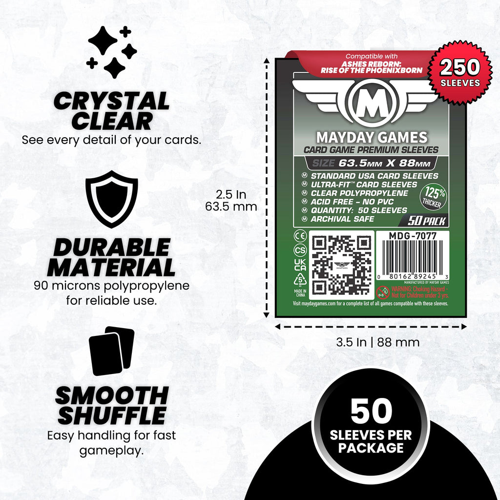 "Ashes Reborn: Rise of the Phoenixborn" Compatible Card Sleeve Bundle