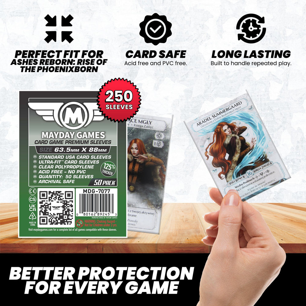 "Ashes Reborn: Rise of the Phoenixborn" Compatible Card Sleeve Bundle