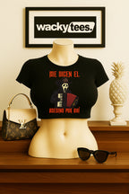 Me Dicen El Asesino Por Ahi Halloween Corrido Ghostface Scream Graphic Tee Shirt