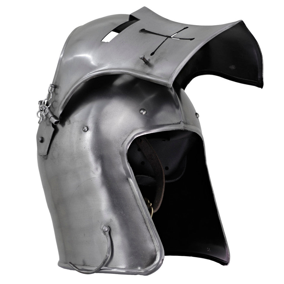 Medieval Marvel Italian Inspired Visored Barbuta Helmet-1