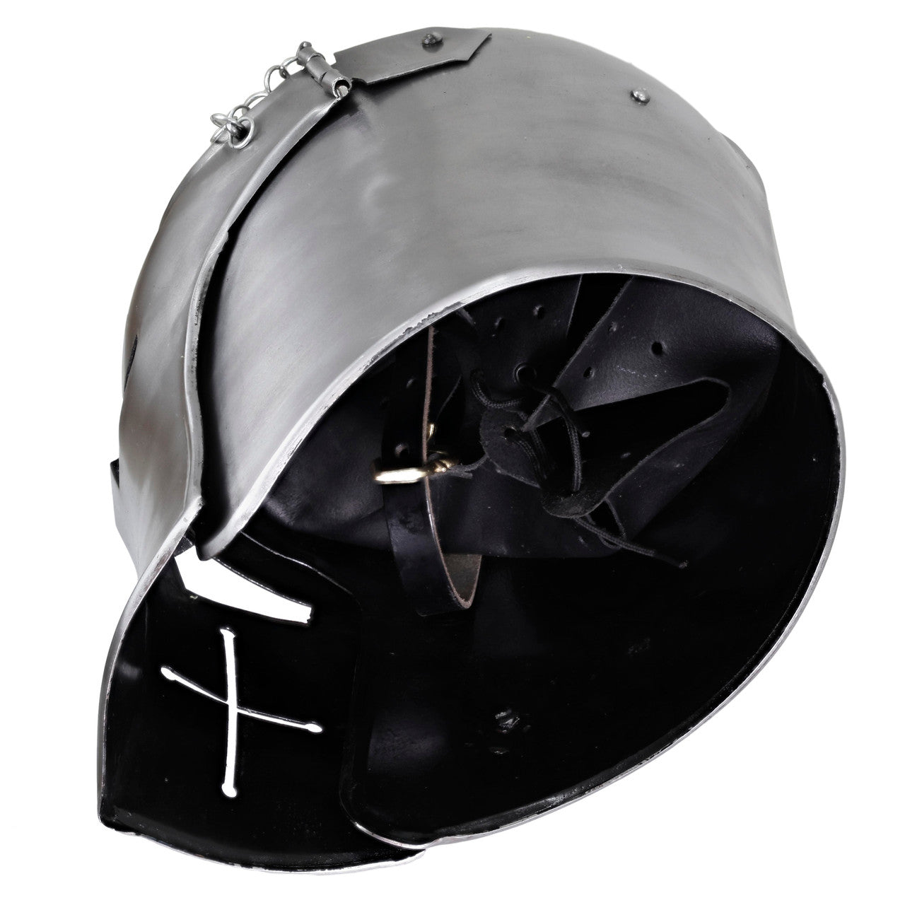 Medieval Marvel Italian Inspired Visored Barbuta Helmet-3