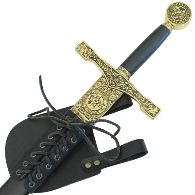 Medieval Pen Dragon Leather Sword Frog Black-4