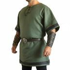 Medieval Viking Wear Warrior Costume Men Renaissance Knight Pirate Shirt LARP Outfit