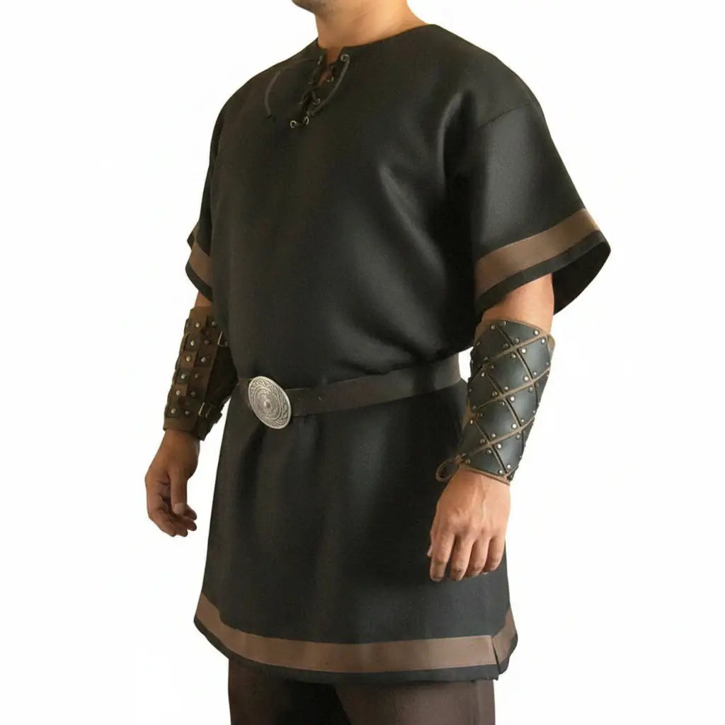 Medieval Viking Wear Warrior Costume Men Renaissance Knight Pirate Shirt LARP Outfit