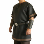 Medieval Viking Wear Warrior Costume Men Renaissance Knight Pirate Shirt LARP Outfit