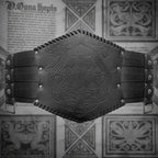 Medieval Viking Wear Wide PU Leather Belt Armor Costume Heavy Embossed Waistband