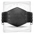 Medieval Viking Wear Wide PU Leather Belt Armor Costume Heavy Embossed Waistband