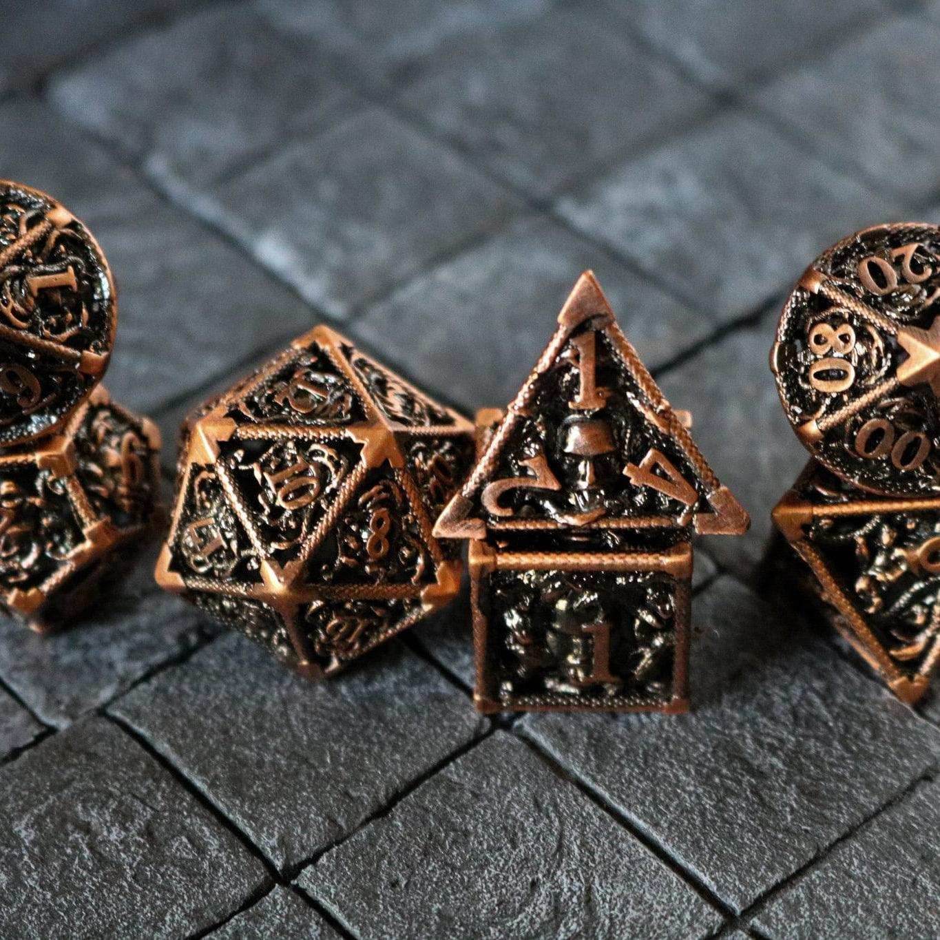 Medusa Copper Hollow Metal DND Dice Set - Only 1 D20