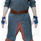 Men Medieval Knight Warrior Costume Tunic Clothing Norman Chevalier Braid Viking Pirate Saxon Top Shirt