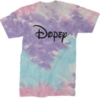 Dopey - 7 Dwarfs Costume Mens T-shirt - Tie-Dye Cotton Candy / Mens Small