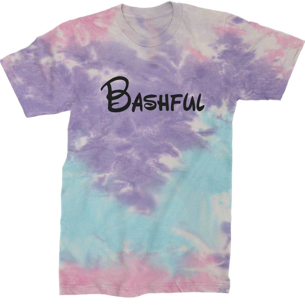 Bashful - 7 Dwarfs Costume Mens T-shirt - Tie-Dye Cotton Candy / Mens Small