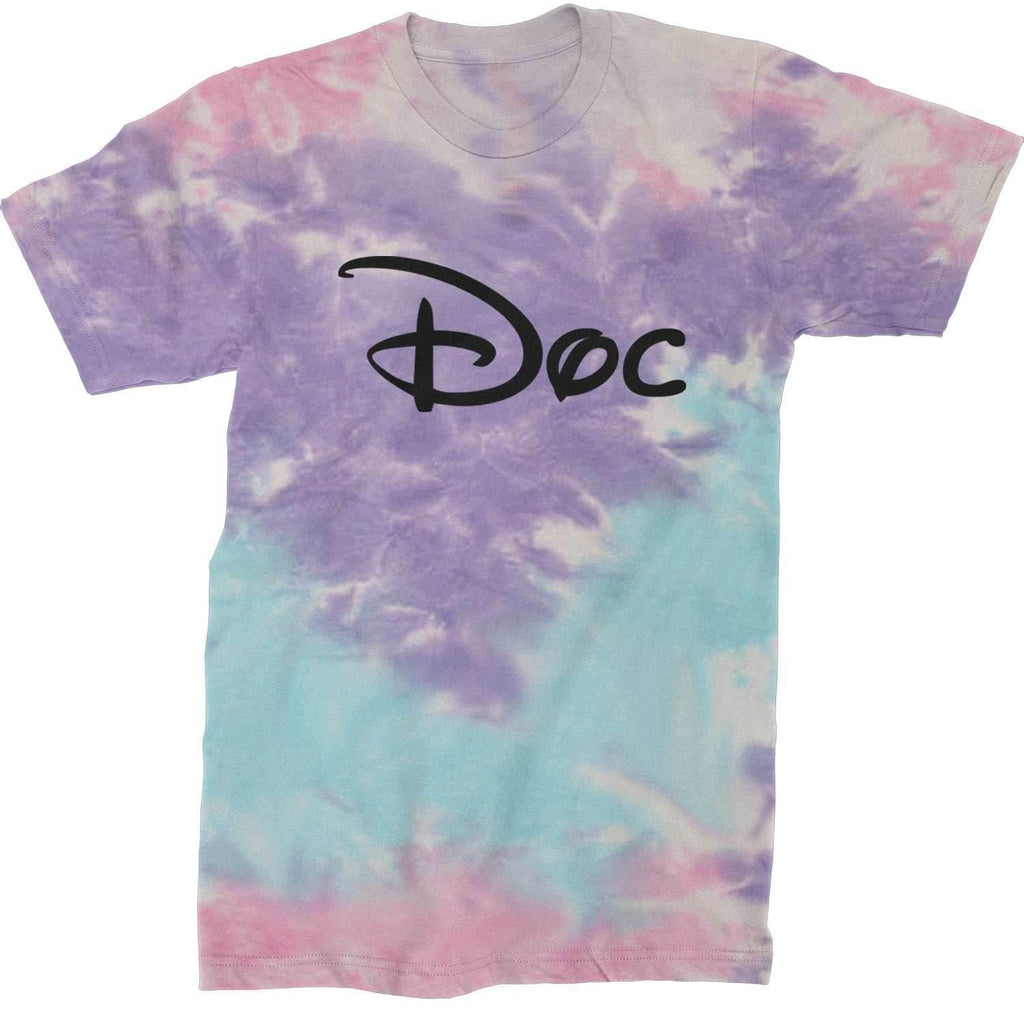 Doc - 7 Dwarfs Costume Mens T-shirt - Tie-Dye Cotton Candy / Mens Small
