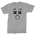 Emoticon XX Eyes Smile Face Mens T-shirt - Heather Grey / Mens Small