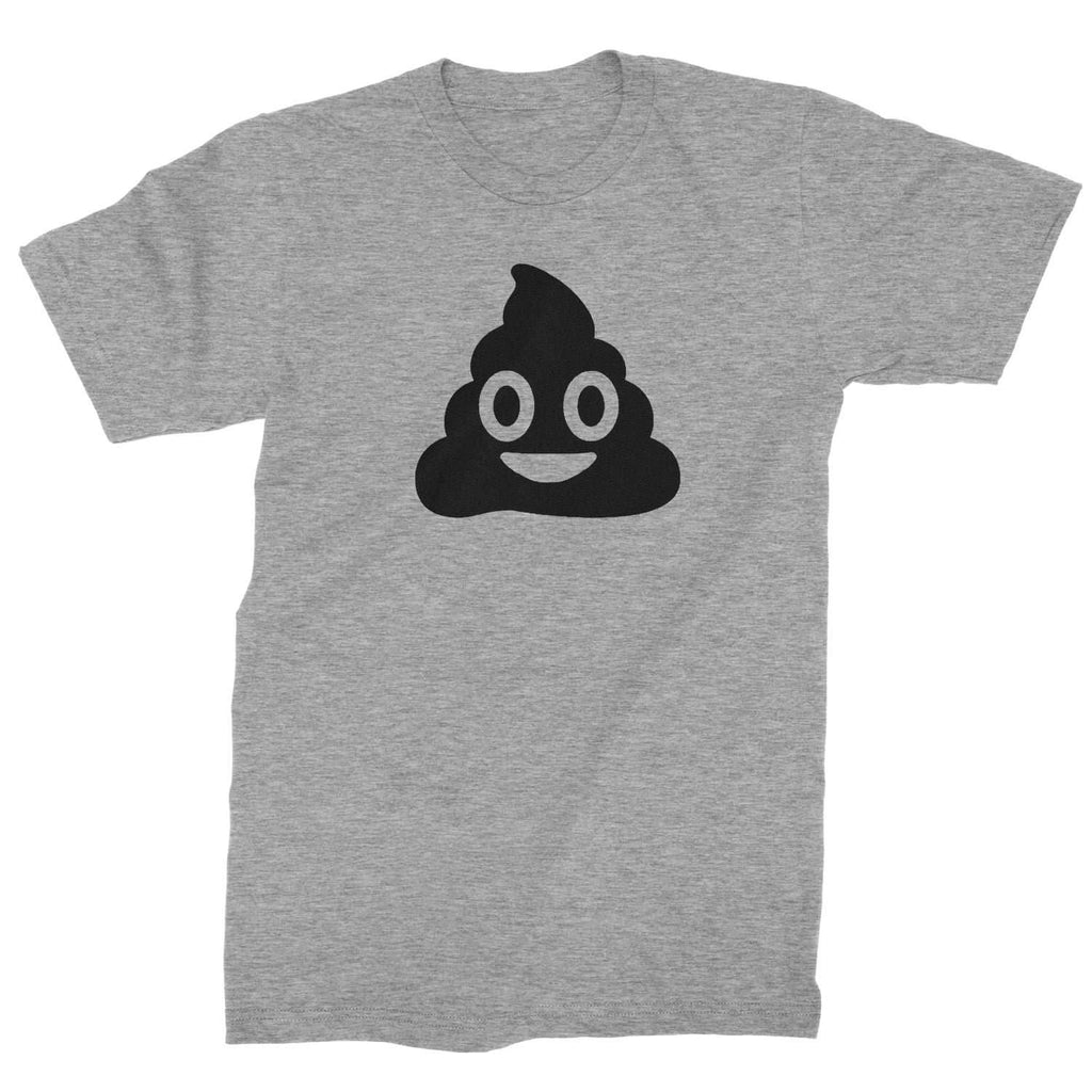 Emoticon Poop Face Smile Face Mens T-shirt - Heather Grey / Mens Small